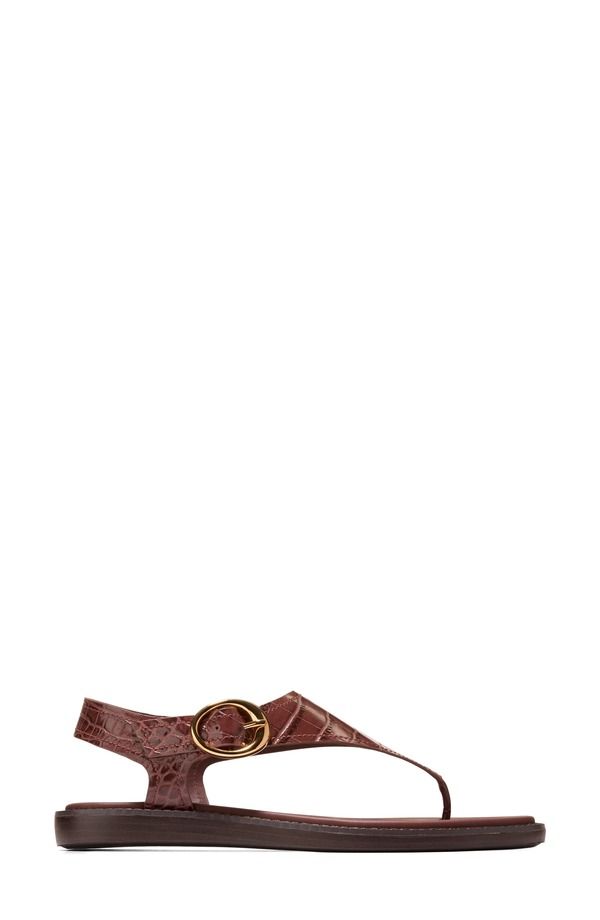 コールハーン レディース シューズ サンダル Cole Haan Kami Slingback Sandal Mahogany Croc Print Leather