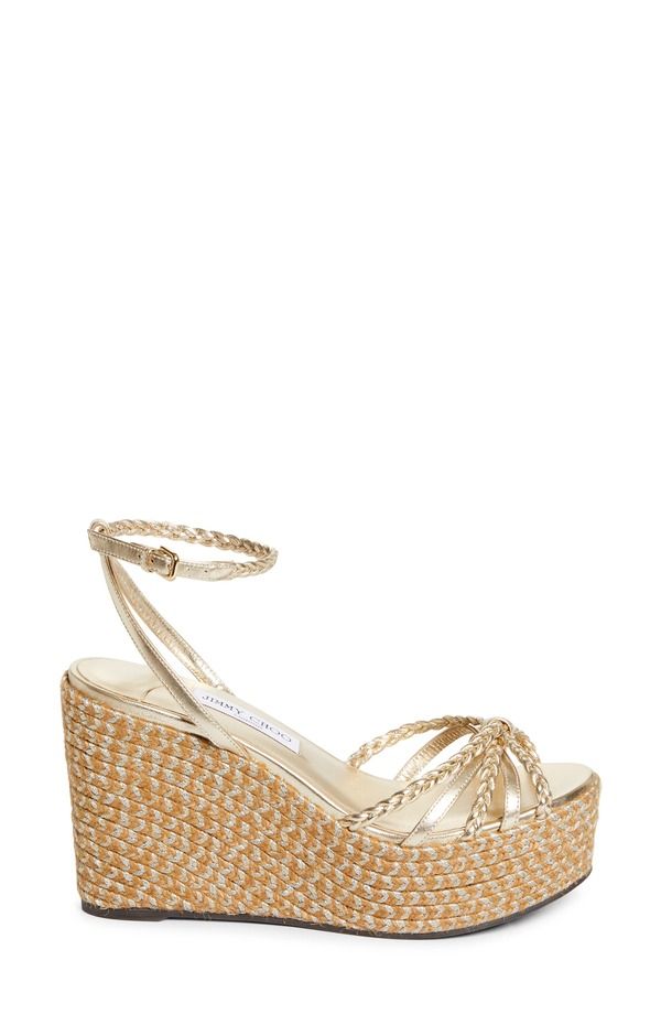ジミーチュー レディース シューズ サンダル プラットフォーム Jimmy Choo Dree Platform Espadrille Sandal Soft Gold Mix ゴールド ジミーチュー レディース シューズ サンダル プラットフォーム Jimmy Choo Dree Platform Espadrille Sandal Soft Gold Mix ゴールド