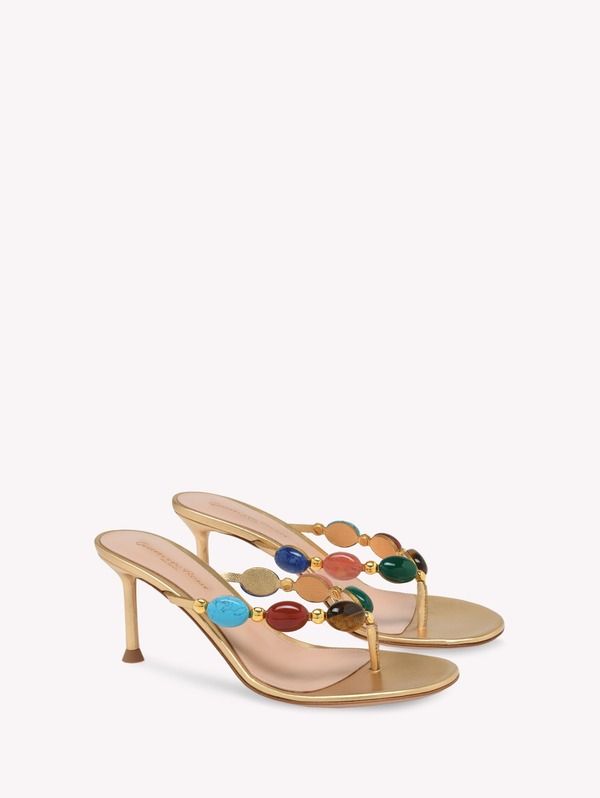 ジャンヴィト ロッシ レディース シューズ サンダル Gianvito Rossi Shanti Thong 70 Sandals Metallic Gold ゴールド