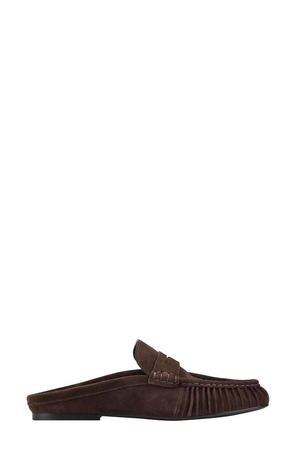 マーク・フィッシャー レディース シューズ スリッポン・ローファー Marc Fisher LTD Jaynie Almond Toe Loafer Mule Dark Brown ブラウン マーク・フィッシャー レディース シューズ スリッポン・ローファー Marc Fisher LTD Jaynie Almond Toe Loafer Mule Dark Brown ブラウン
