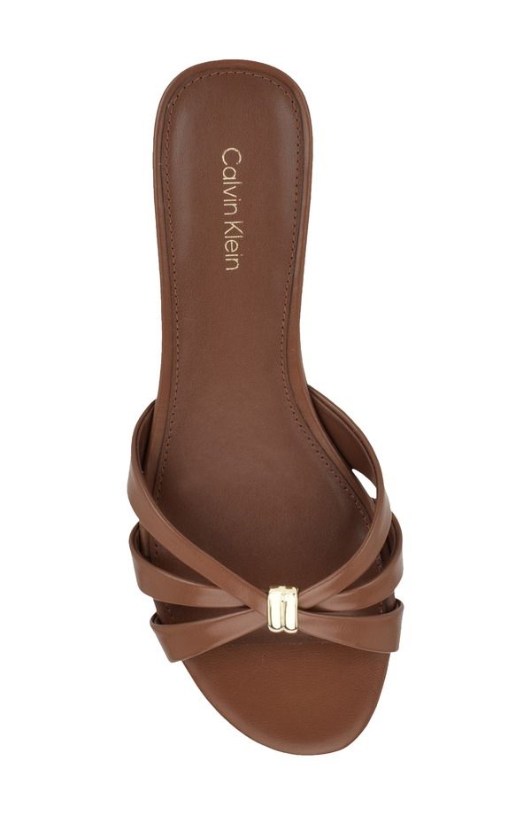 カルバンクライン レディース シューズ サンダル Calvin Klein Petula Slide Sandal Medium Brown ブラウン