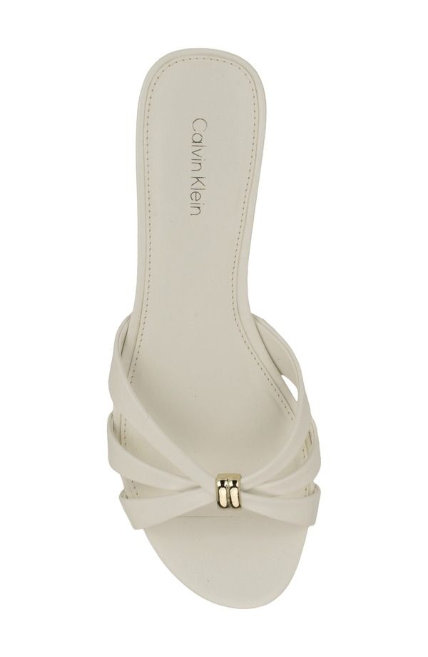 カルバンクライン レディース シューズ サンダル Calvin Klein Petula Slide Sandal White ホワイト