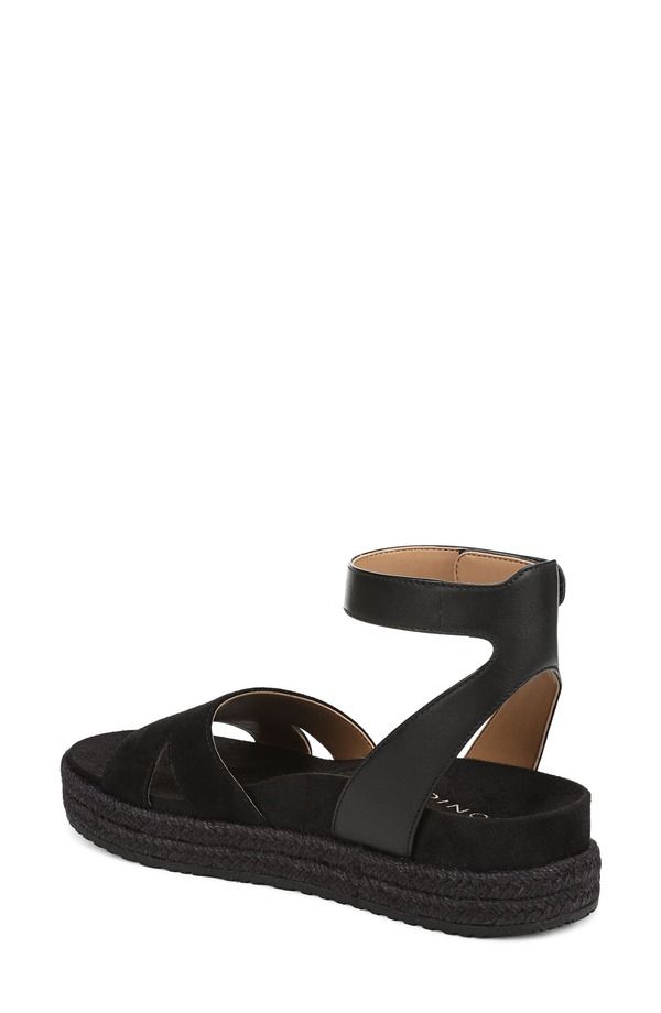 バイオニック レディース シューズ サンダル プラットフォーム アンクル Vionic Yucca Platform Ankle Strap Sandal Black ブラック
