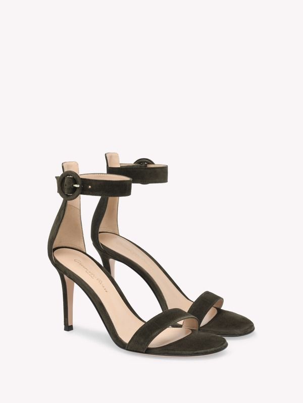 ジャンヴィト ロッシ レディース シューズ サンダル Gianvito Rossi Portofino 85 Sandals Brown Suede ブラウン