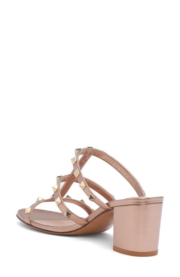 ヴァレンティノ レディース シューズ サンダル トール Valentino Garavani Rockstud Metallic Slide Sandal Women Rose メタリック