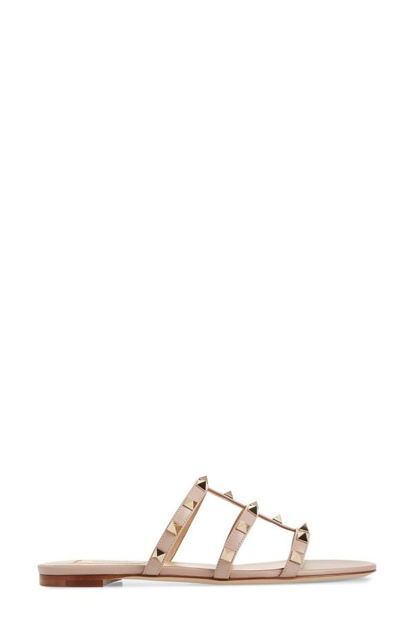 ヴァレンティノ レディース シューズ サンダル Valentino Garavani Rockstud Slide Sandal P45 Poudre