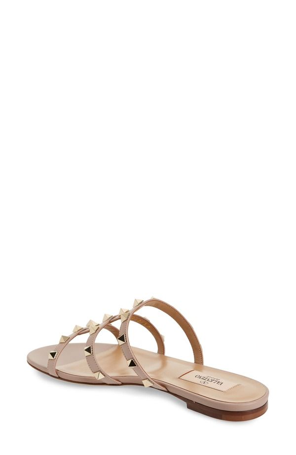 ヴァレンティノ レディース シューズ サンダル Valentino Garavani Rockstud Slide Sandal P45 Poudre