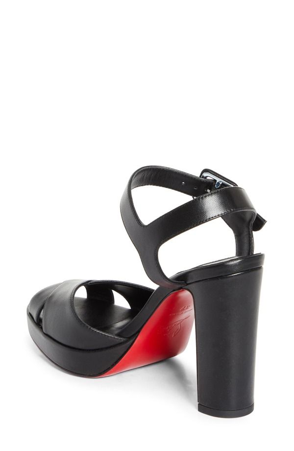 クリスチャン・ルブタン レディース シューズ サンダル ヒール Christian Louboutin Cora Block Heel Sandal Black ブラック