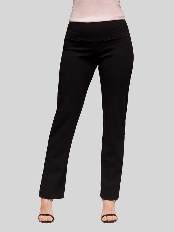 24 セブンコンフォート レディース ボトムス デニムパンツ ハイウエスト プチ 24seven Comfort Apparel Petite Comfortable Stretchigh Waist Dress Pants Black ブラック