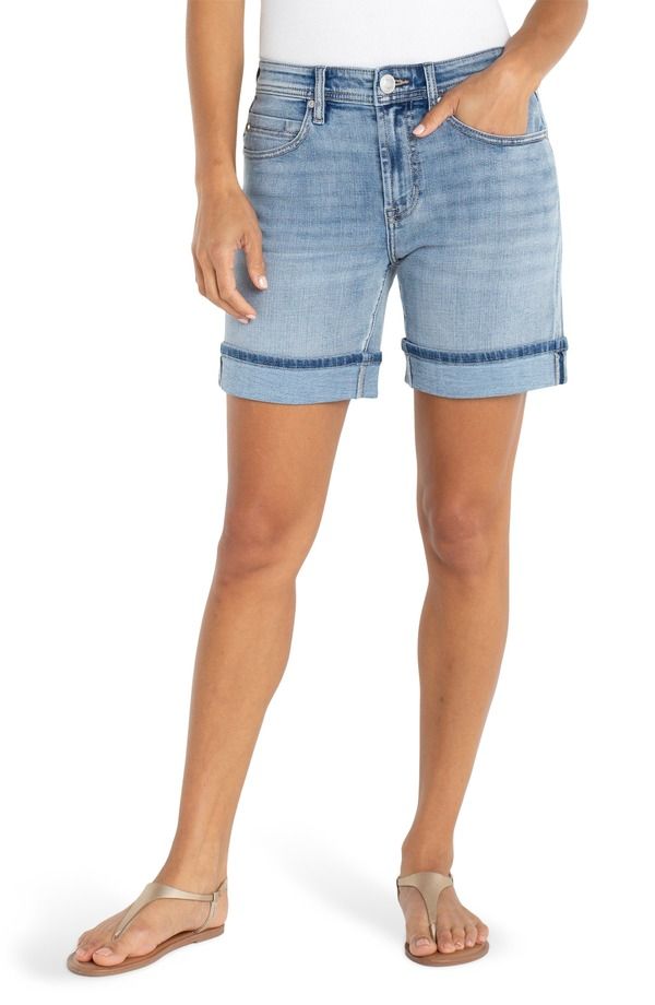 リヴァプール ロサンゼルス レディース ボトムス デニムパンツ ショートパンツ Liverpoolos Angeles The Keeper Mid Thigh Denim Shorts Weir Canyon デニム