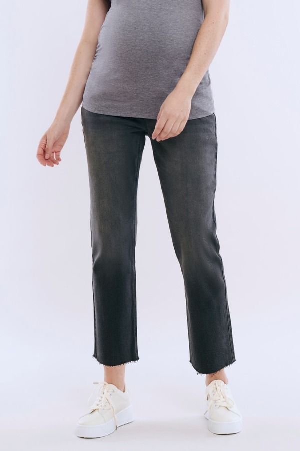 マザーフッドマタニティー レディース ボトムス デニムパンツ ストレート ジーンズ MOTHERHOOD MATERNITY Secret Fit Over the Belly Slim Straight Leg Jeans Black Stone Wash