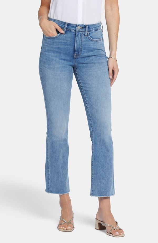 エヌワイディージェイ レディース ボトムス デニムパンツ アンクル ブーツ ジーンズ NYDJ Slim Boot Ankle Fray Jeans Crescent Shore