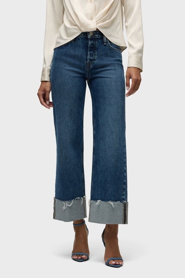 ハドソンジーンズ レディース ボトムス デニムパンツ ワイドレッグ Hudson Jeans Rosie HighRise Wide Leg Jean w Cuff Mallorca