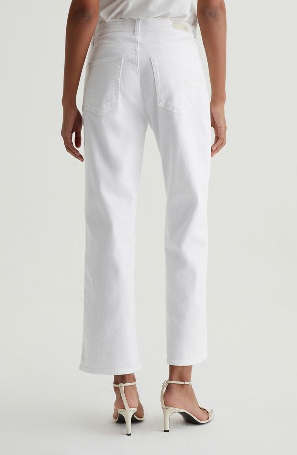 エージー レディース ボトムス デニムパンツ ストレート アンクル ジーンズ AG Brinley Mid Rise Ankle Straight Leg Jeans Gallery White ホワイト