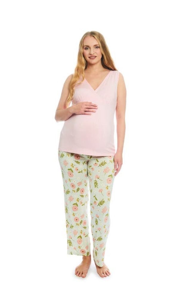 エヴァリーグレー レディース アンダーウェア ナイトウェア マタニティ Everly Grey Analise During After 5Piece MaternityNursing Sleep Set for Mom Baby Carnation エヴァリーグレー レディース アンダーウェア ナイトウェア マタニティ Everly Grey Analise During After 5Piece MaternityNursing Sleep Set for Mom Baby Carnation