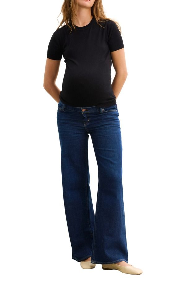 ハッチ レディース ボトムス デニムパンツ ワイドレッグ マタニティ HATCH The Relaxed Wide Leg Maternity Jean True Indigo インディゴ