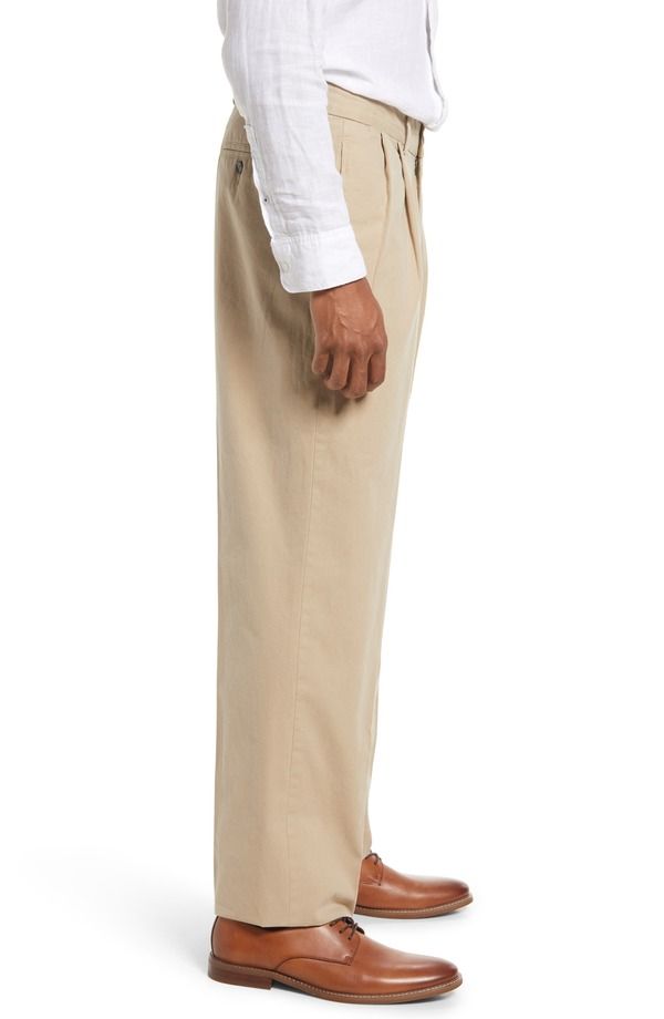 ベール メンズ ボトムス カジュアルパンツ プリーツ Berle Mens Charleston Pleated Chino Pants Khaki カーキ