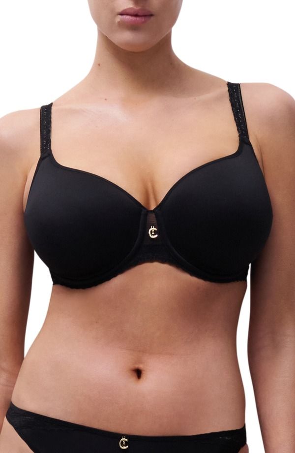 シャンテル レディース トップス Tシャツ Chantelle Lingerie Lightweight Underwire TShirt Bra Black ブラック
