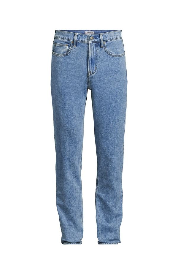 ランズエンド メンズ ボトムス デニムパンツ スリムフィット ジーンズ Lands End Slim Fit Stretch Jeans Washed Medium Stonewash ブラック