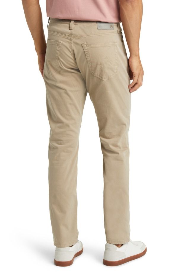 エージー メンズ ボトムス カジュアルパンツ Tシャツ AG Everett Stretch Sateen Slim Straight Pants Dusty Wheat