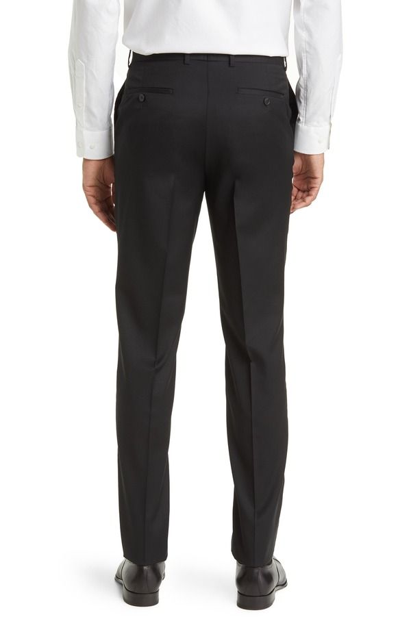 ピーター・ミラー メンズ ボトムス カジュアルパンツ ウール Peter Millar Harker Flat Front Stretch Wool Twill Dress Pants Black ブラック