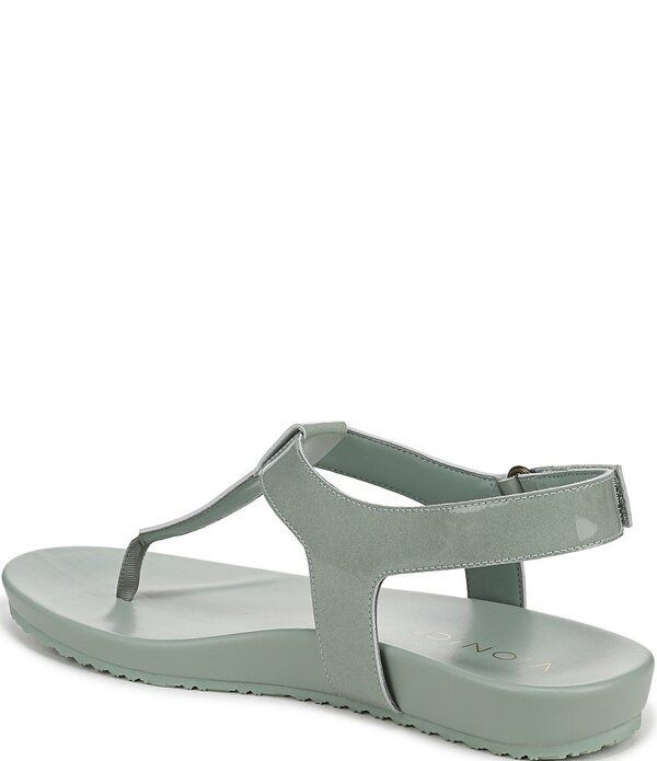 バイオニック レディース シューズ サンダル レザー Vionic Palisades Patent Leather Tstrap Sandals Icebergreen グリーン