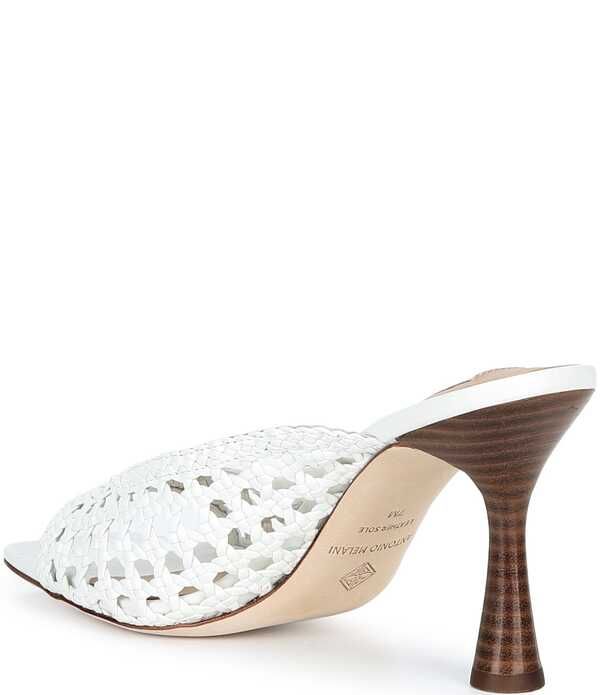 アントニオ メラーニ レディース シューズ サンダル レザー Antonio Melani Evelyne Leather Woven Dresslide Sandals White ホワイト