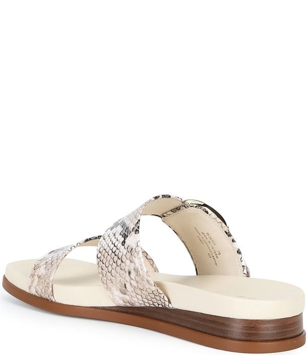 コールハーン レディース シューズ サンダル プリント レザー Cole Haan Oaklynn Double Band Snake Print Leather Footbed Sandals Mojave Snake Print