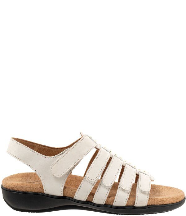 トロッターズ レディース シューズ サンダル Trotters Riki Studs Nubuck Fisherman Sandals White ホワイト