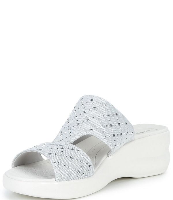 アレックスマリー レディース シューズ サンダル プラットフォーム Alex Marieeden Washable Jewel Embellished Platform Sandals Ultimate Grey グレー