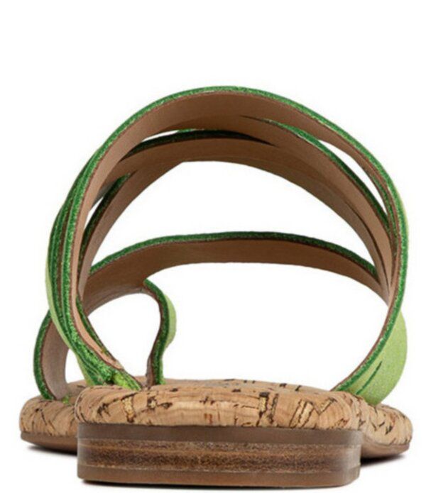 ドナルドプリネール レディース シューズ サンダル レザー Donald Pliner Hazie Leather Strappy Toe Ring Flat Sandals Kiwi