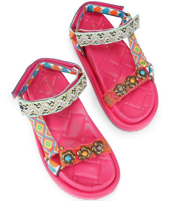 カートジェイガーロンドン レディース シューズ サンダル プリント ロゴ Kurt Geiger London Orson Multi Print Logo Slingback Sandals Bright Pink ピンク