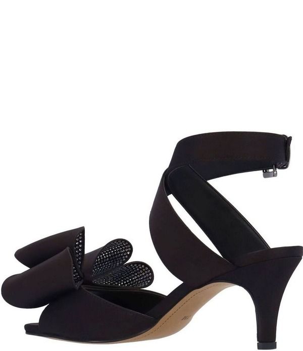 ジェイレニー レディース シューズ サンダル サテン アンクル J Renee Nerelle Satin Ankle Wrap Embellished Bow Dressandals Black ブラック ジェイレニー レディース シューズ サンダル サテン アンクル J Renee Nerelle Satin Ankle Wrap Embellished Bow Dressandals Black ブラック