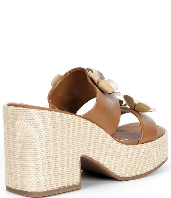 カール ラガーフェルド レディース シューズ サンダル KARLAGERFELD PARIS Moracco Double Banded Wedge Sandals Tan タン