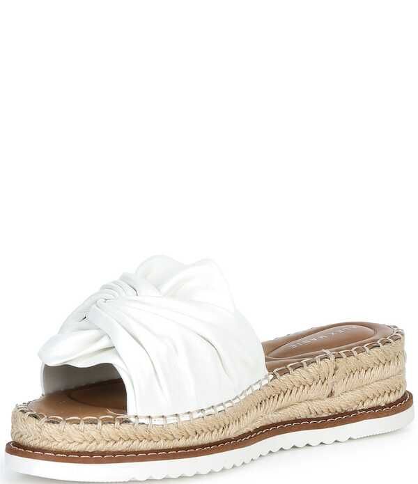 アレックスマリー レディース シューズ サンダル プラットフォーム レザー Alex Marie Cici Two Leather Knot Detail Platform Sandals White ホワイト アレックスマリー レディース シューズ サンダル プラットフォーム レザー Alex Marie Cici Two Leather Knot Detail Platform Sandals White ホワイト