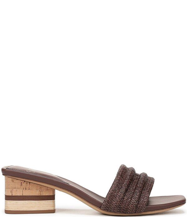 フランコサルト レディース シューズ サンダル ヒール Sarto by Franco Sarto Waverly Woven Mixed Cork Triangle Block Heel Slides Brown ブラウン フランコサルト レディース シューズ サンダル ヒール Sarto by Franco Sarto Waverly Woven Mixed Cork Triangle Block Heel Slides Brown ブラウン