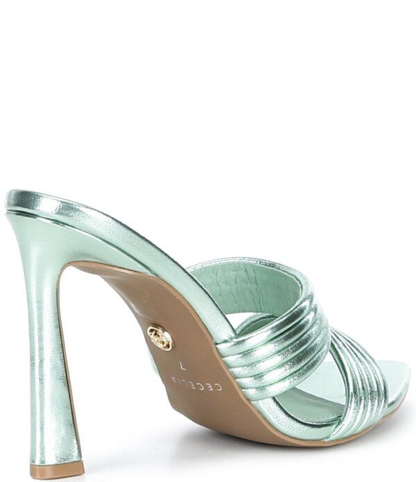 セシリア ニューヨーク レディース シューズ サンダル トール Cecelia New York Adly Metallic Banded Mule Sandals Mint Metallic ミント セシリア ニューヨーク レディース シューズ サンダル トール Cecelia New York Adly Metallic Banded Mule Sandals Mint Metallic ミント