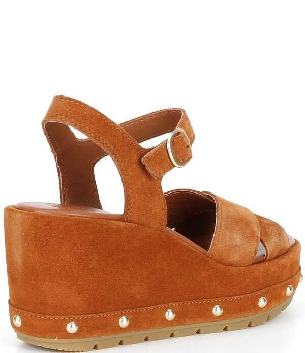 ソレル レディース シューズ サンダル プラットフォーム スエード アンクル Sorel Sunpeak Suede RVT Ankle Wrap Studded Wedge Platform Sandals Iced TeaGum
