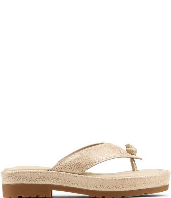 ドナルドプリネール レディース シューズ サンダル プラットフォーム トール レザー Donald Pliner Samiya Metallic Leather Platform Thong Sandals Platinum メタリック