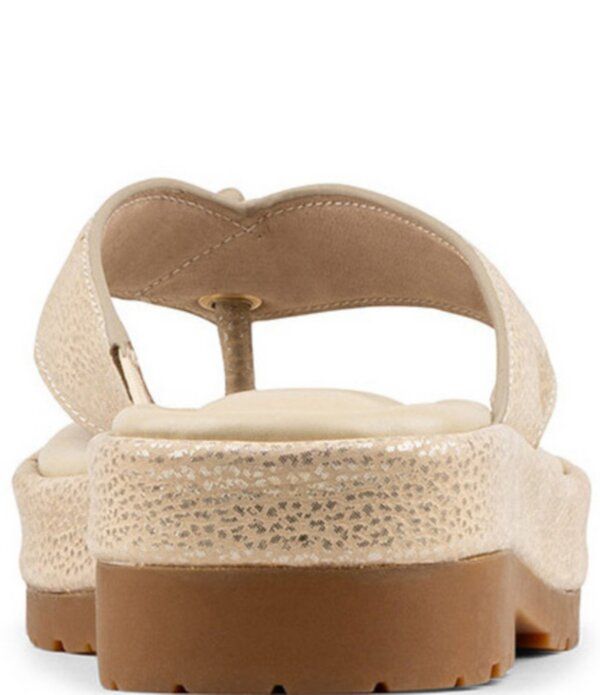 ドナルドプリネール レディース シューズ サンダル プラットフォーム トール レザー Donald Pliner Samiya Metallic Leather Platform Thong Sandals Platinum メタリック