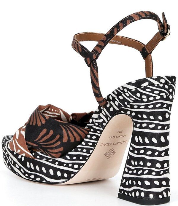 アントニオ メラーニ レディース シューズ サンダル プラットフォーム プリント Antonio Melani Renatabstract Print Platform Knot Dressandals Acacia TanBlack ブラック アントニオ メラーニ レディース シューズ サンダル プラットフォーム プリント Antonio Melani Renatabstract Print Platform Knot Dressandals Acacia TanBlack ブラック
