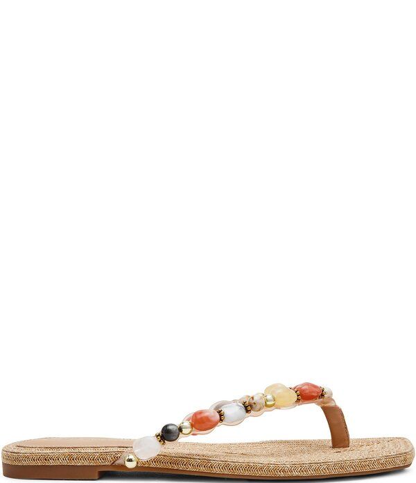 スティーブ マデン レディース シューズ サンダル Steve Madden Marble Beaded Ornament Flathong Sandals Natural Multi マルチカラー スティーブ マデン レディース シューズ サンダル Steve Madden Marble Beaded Ornament Flathong Sandals Natural Multi マルチカラー