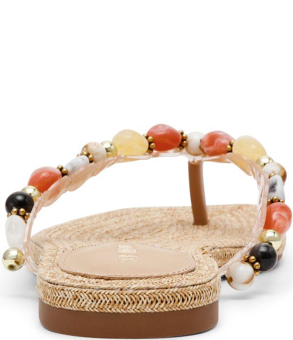 スティーブ マデン レディース シューズ サンダル Steve Madden Marble Beaded Ornament Flathong Sandals Natural Multi マルチカラー スティーブ マデン レディース シューズ サンダル Steve Madden Marble Beaded Ornament Flathong Sandals Natural Multi マルチカラー