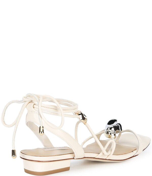 アントニオ メラーニ レディース シューズ サンダル レザー Antonio Melani Nova Leather Ornamented Strappy Flat Sandalsweet Cream クリーム