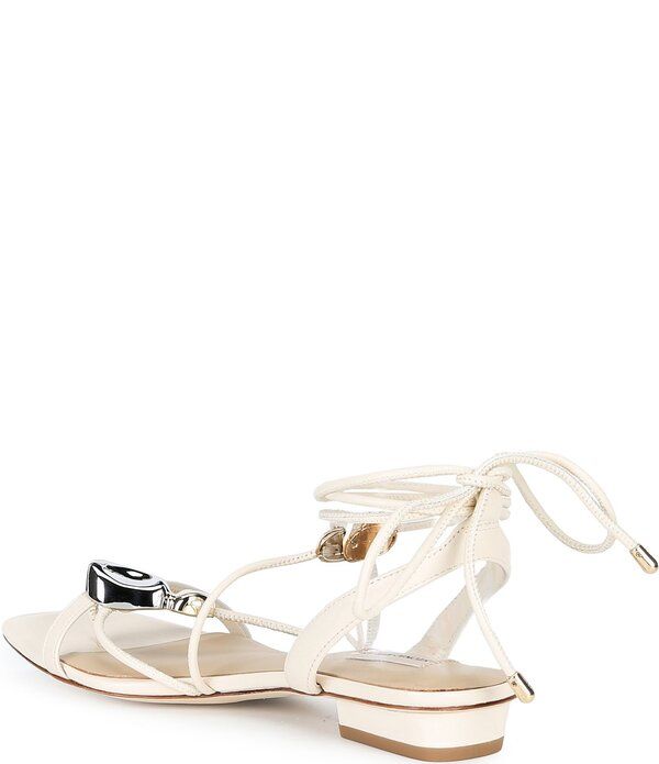 アントニオ メラーニ レディース シューズ サンダル レザー Antonio Melani Nova Leather Ornamented Strappy Flat Sandalsweet Cream クリーム