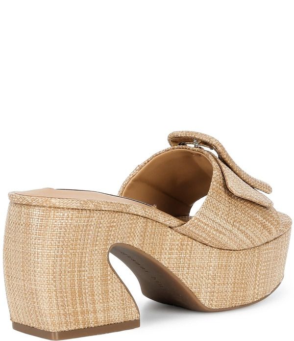 ジャンビニ レディース シューズ サンダル プラットフォーム Gianni Bini Anders Mismatched Buckle Platform Slide Sandals Dark Natural