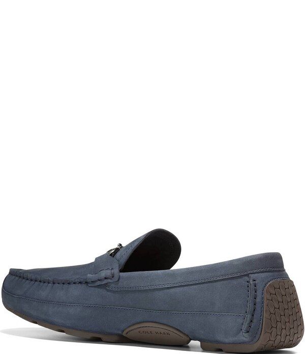 コールハーン メンズ シューズ スリッポン・ローファー Cole Haan Mens Hutchison Grand Nubuck Bit Drivers Navy BlazerBlack ブラック