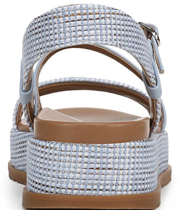 ナチュライザー レディース シューズ サンダル プラットフォーム レザー Naturalizer Zayda Leather and Raffia Strappy Platform Sandals Blue ブルー