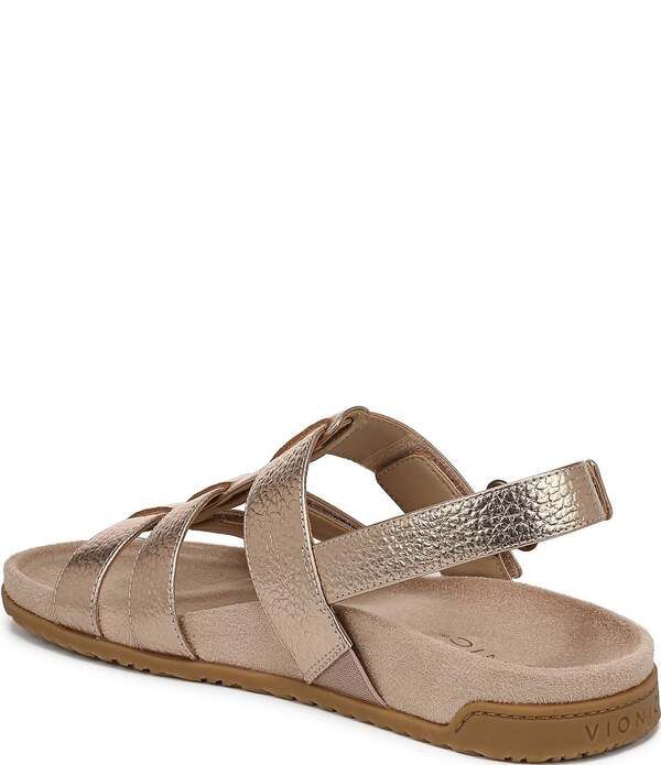 バイオニック レディース シューズ サンダル レザー Vionic Eureka Leather Slingback Sandals Bronze