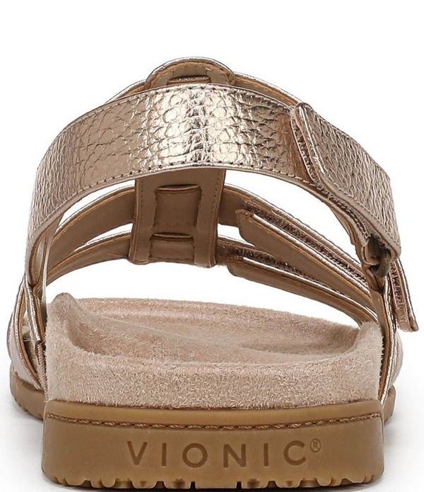 バイオニック レディース シューズ サンダル レザー Vionic Eureka Leather Slingback Sandals Bronze